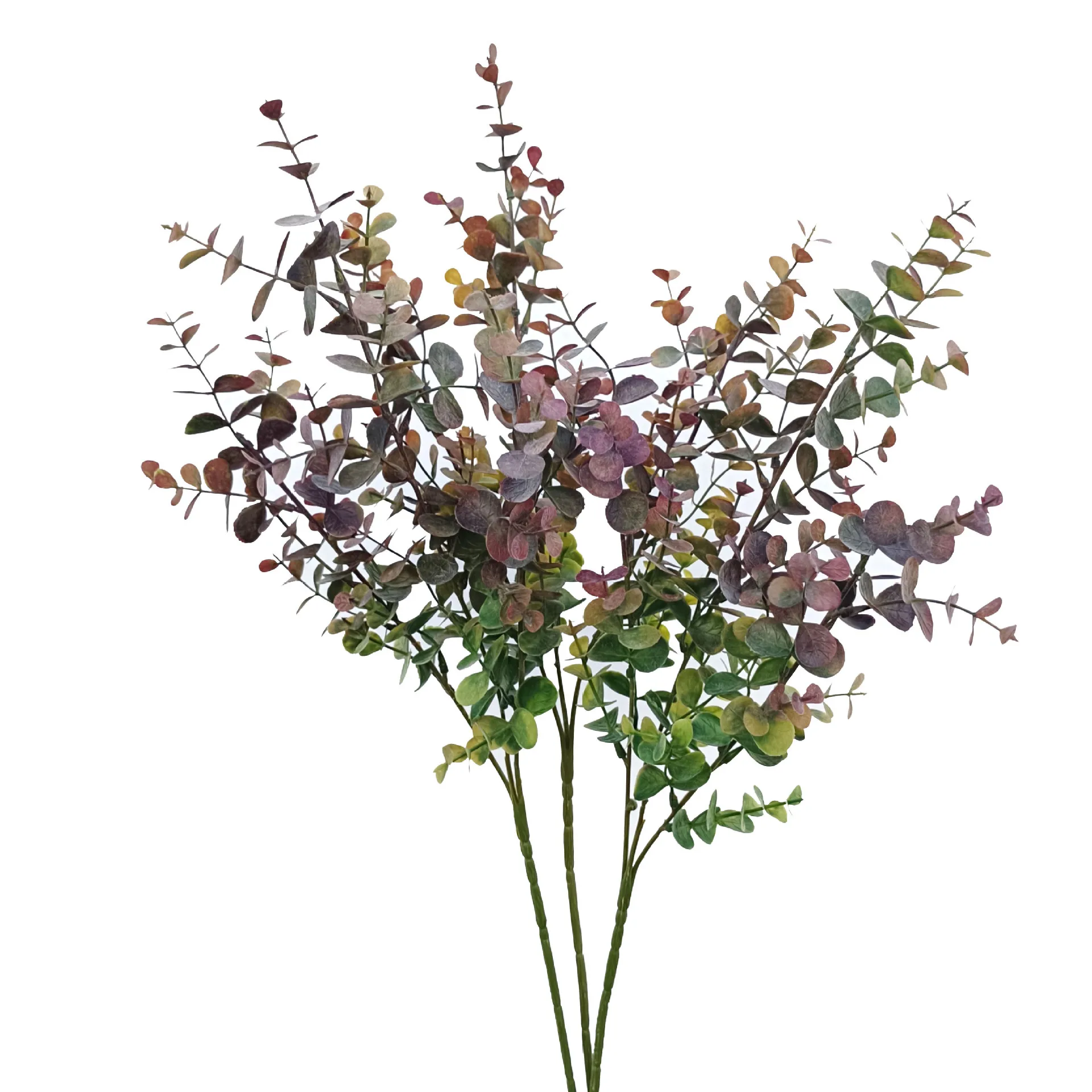 Árbol de eucalipto artificial de 26 pulgadas de largo, plantas artificiales, hoja de dinero, decoración para el hogar, arreglos para bodas, accesorios para fotografía