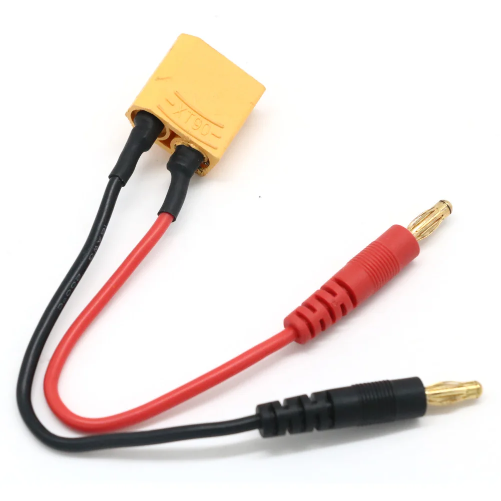 20CM XT30 XT60 XT90 T Plug Charge Lead to 4.0mm Banana Plugs Charge Cable Silicone Wire 14AWG For Lipo Battery