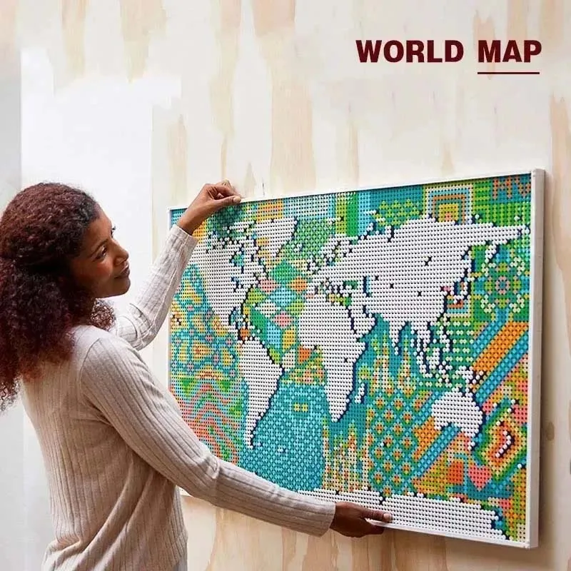 

11695 PCS Art World Map Building Blocks Bricks Toys Birthday Christmas Gifts Compatible With31203