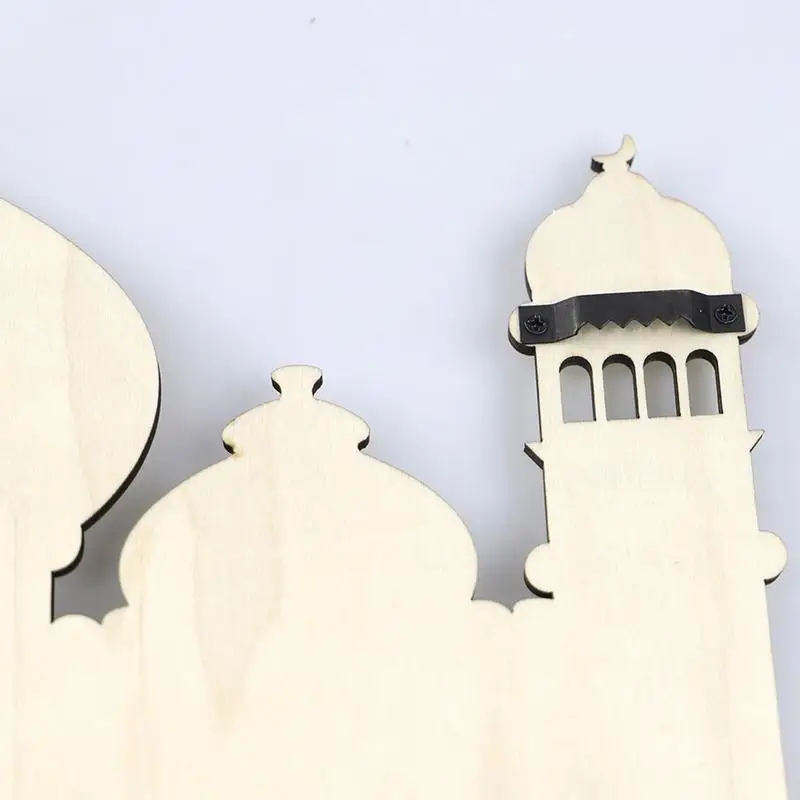 Eid 메시지 보드 나무 Eid 행잉 보드, 플라크 사인 메시지 보드, 성 장식