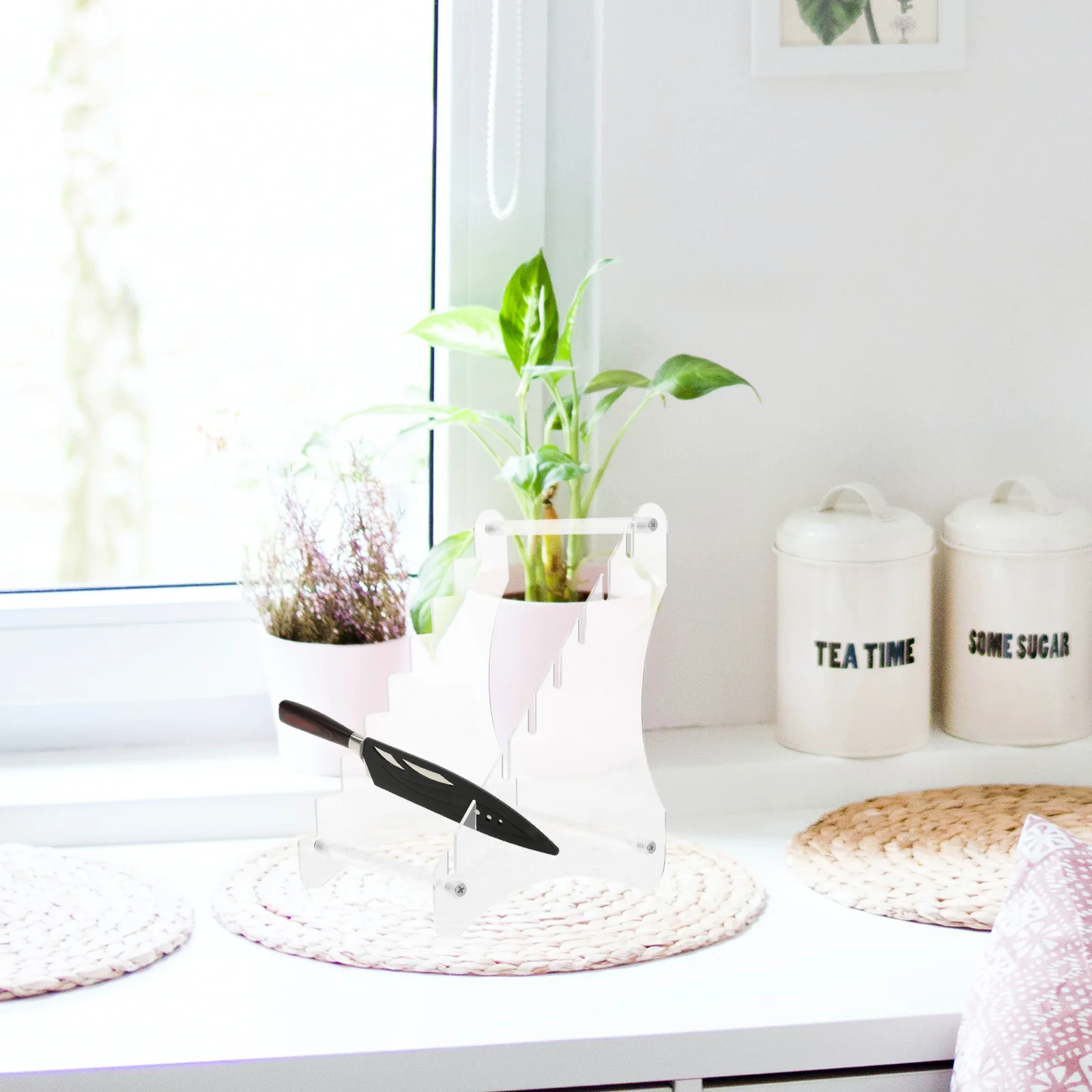 

Acrylic Holder Stand Kitchen Display Storage Organizer -Saving Smooth Easy-Cleaning Stylish
