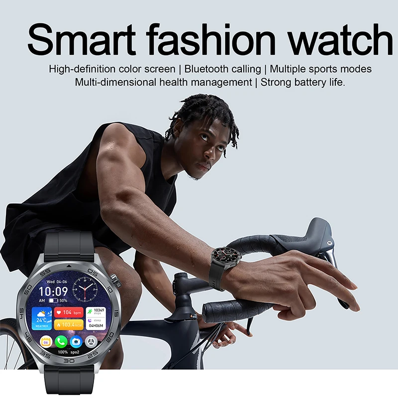 GEJIAN Smartwatch 1.46 Inch 360 * 360 High-definition Resolution Heart Rate Health Monitoring Multi Sport Mode Men's Watch