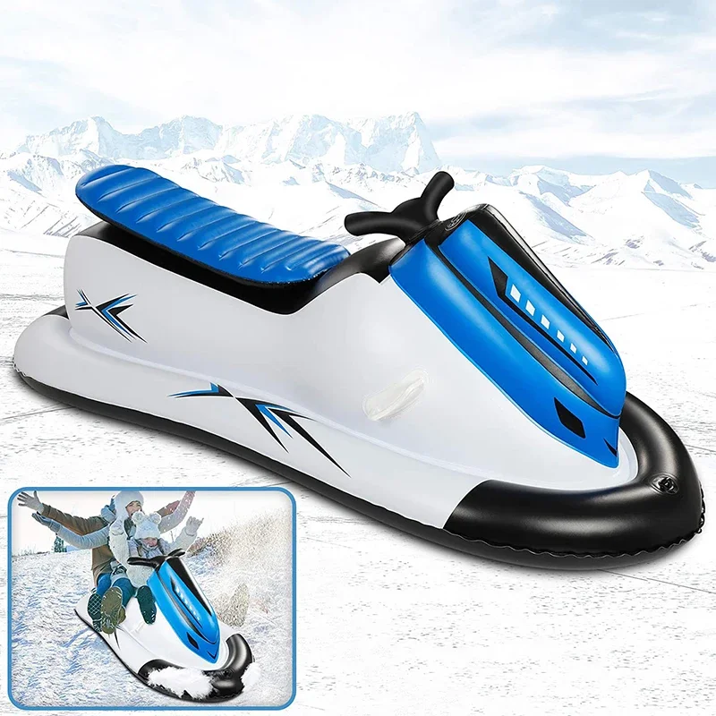 Snow Ski Toys Inflatable snow Tube Inflatable folding portable Snow Sled for Kids and Adults