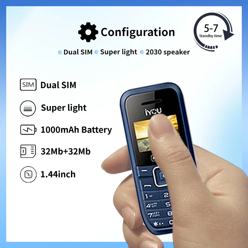 IYOU 3036 | 5-7 day battery life dual card dual standby | 1.44 inch | FM radio | flashlight | preferred backup/elderly device! ​