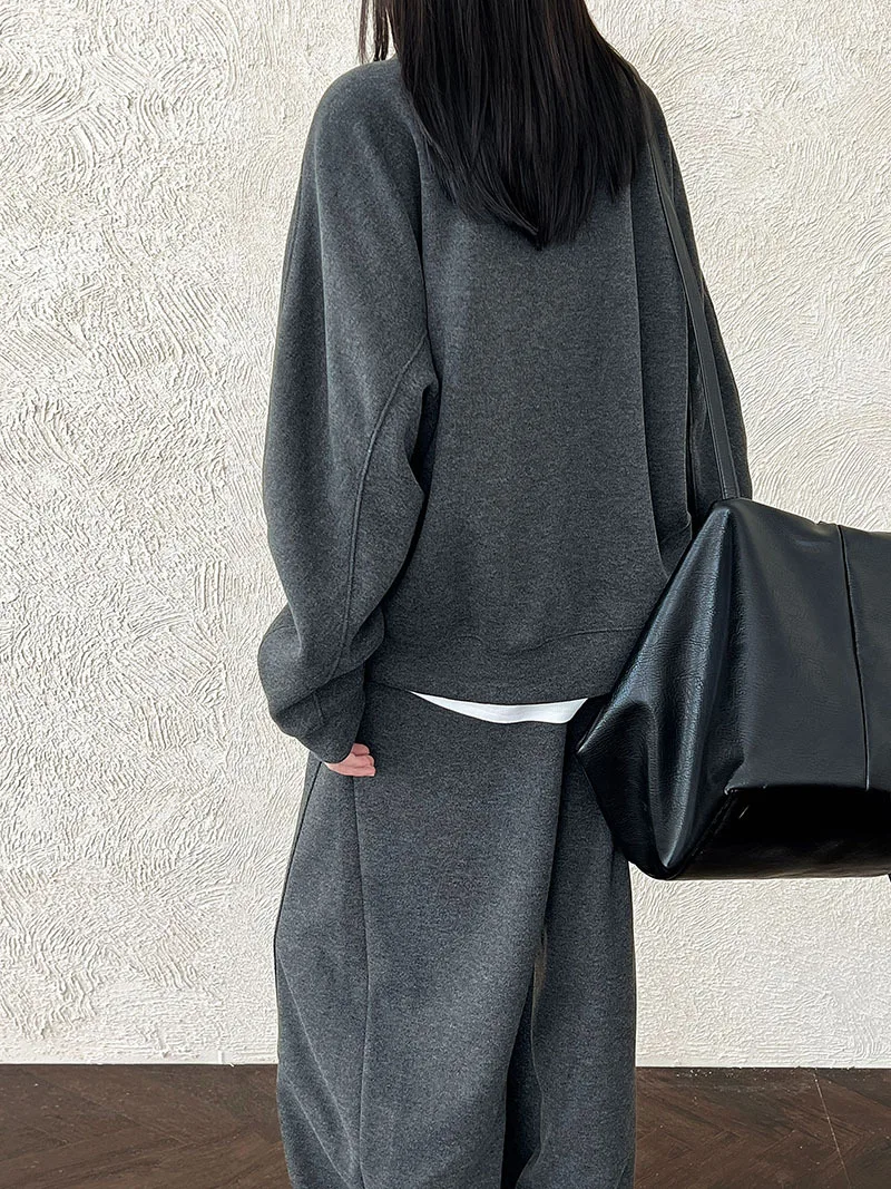 Felpa con cappuccio e pantaloni casual invernali da donna Set in due pezzi Comodo abito streetwear per tutte le stagioni