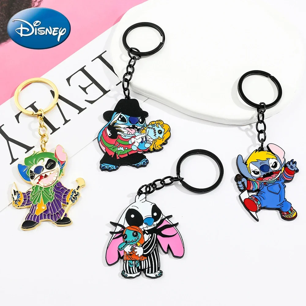 

Lilo and Stitch Cute Keychain Disney Accessories Kawaii Anime Stich Charms Backpack Pendant Halloween Gifts for Children Toys