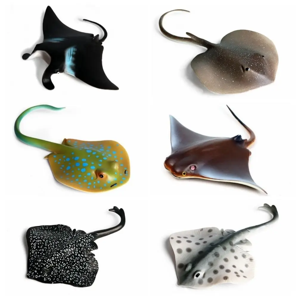 Simulation Manta Ray Model Miniature Cognition Ocean Animal Figures Marine Fish Model Sea Life Action Figurines Ornaments