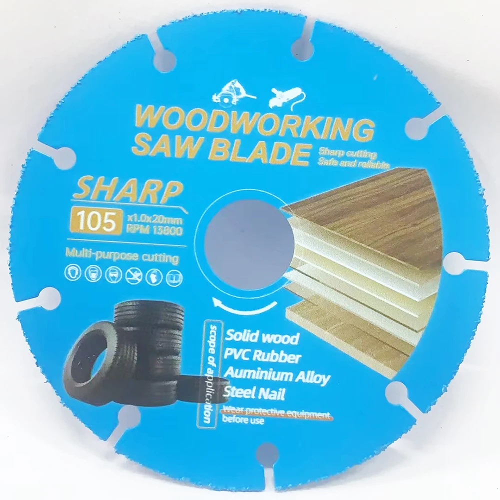 1Pc 105mm Wood Cutting Disc Multi-function Wood Ultra-thin Diamond Woodworking Saw Blade