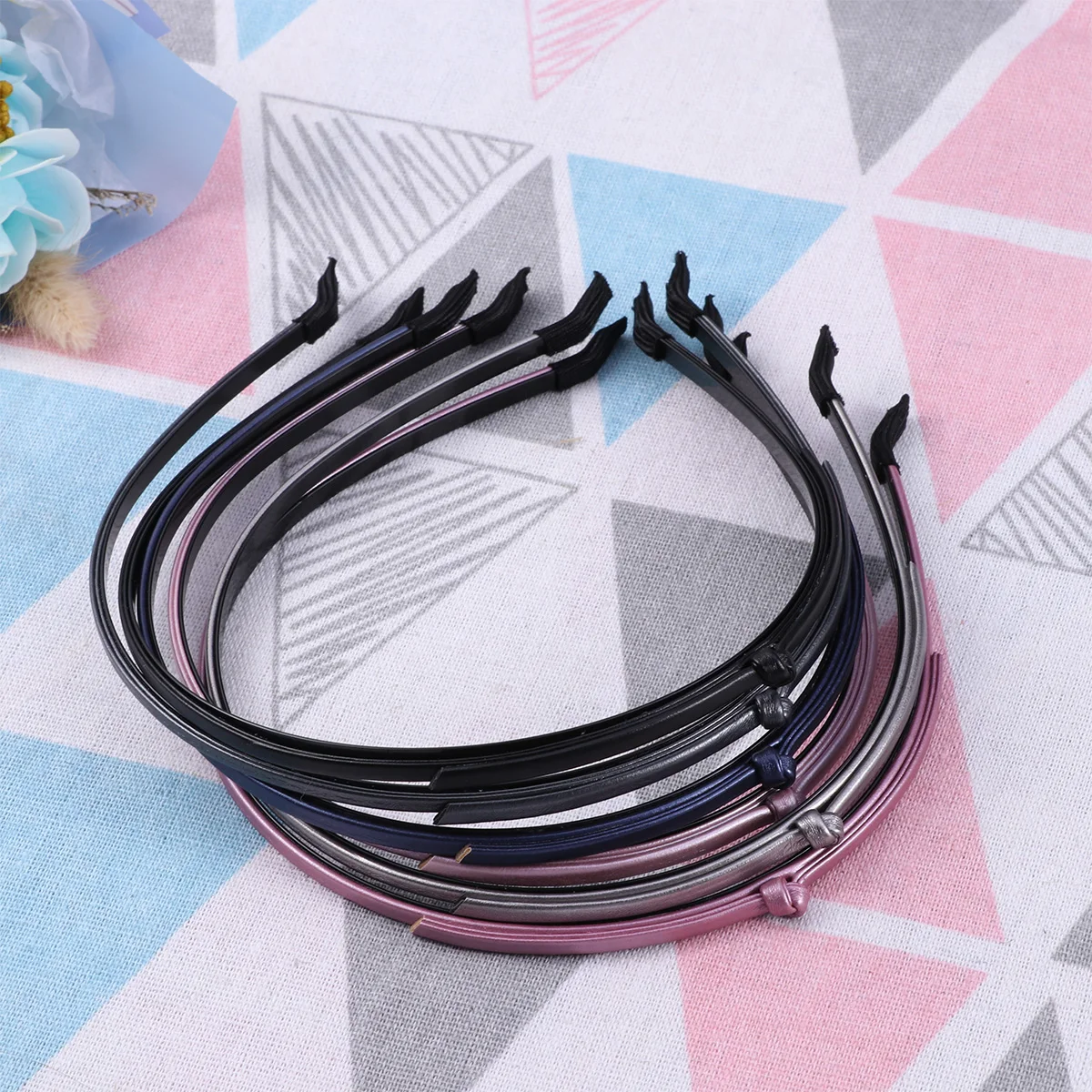

6pcs Hair Hoop Headb Cortex Women Vintage Fashion Cross Design Comfortable Daily Party Accessories