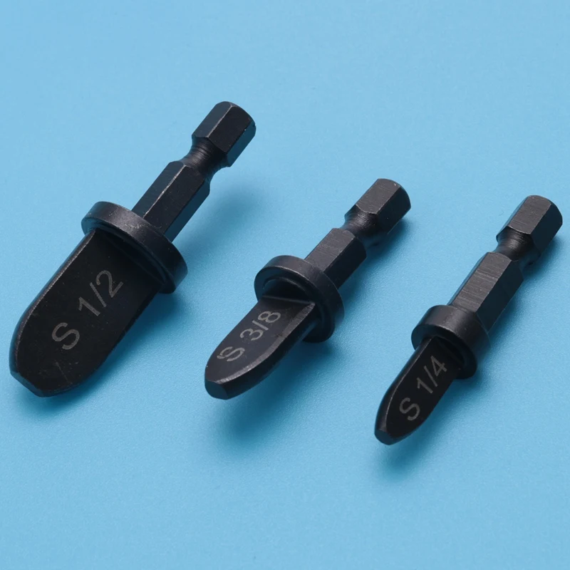 6 Pcs Hex Handle Air Conditioner HVAC Tools Multifunction Manual Bearing Steel Swaging Tool Drill Bit Set