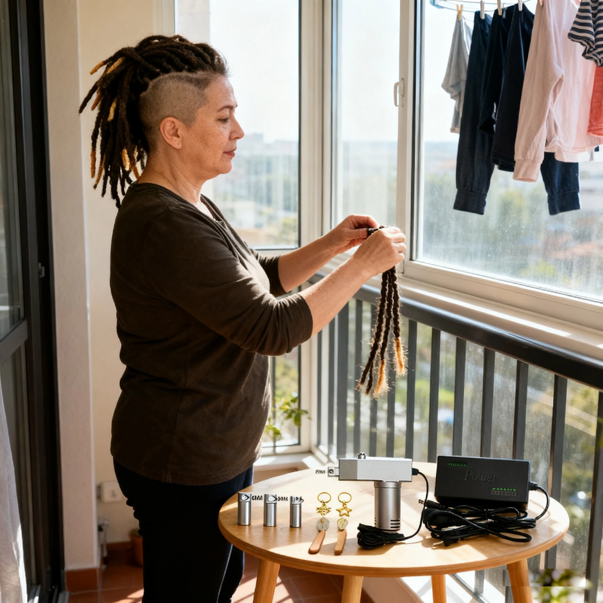 

Mini Handheld Dreadlocks Maker for DIY Locs & Twist Braids. Portable Electric Crochet Tool for Easy Home Hair Braiding & Styling