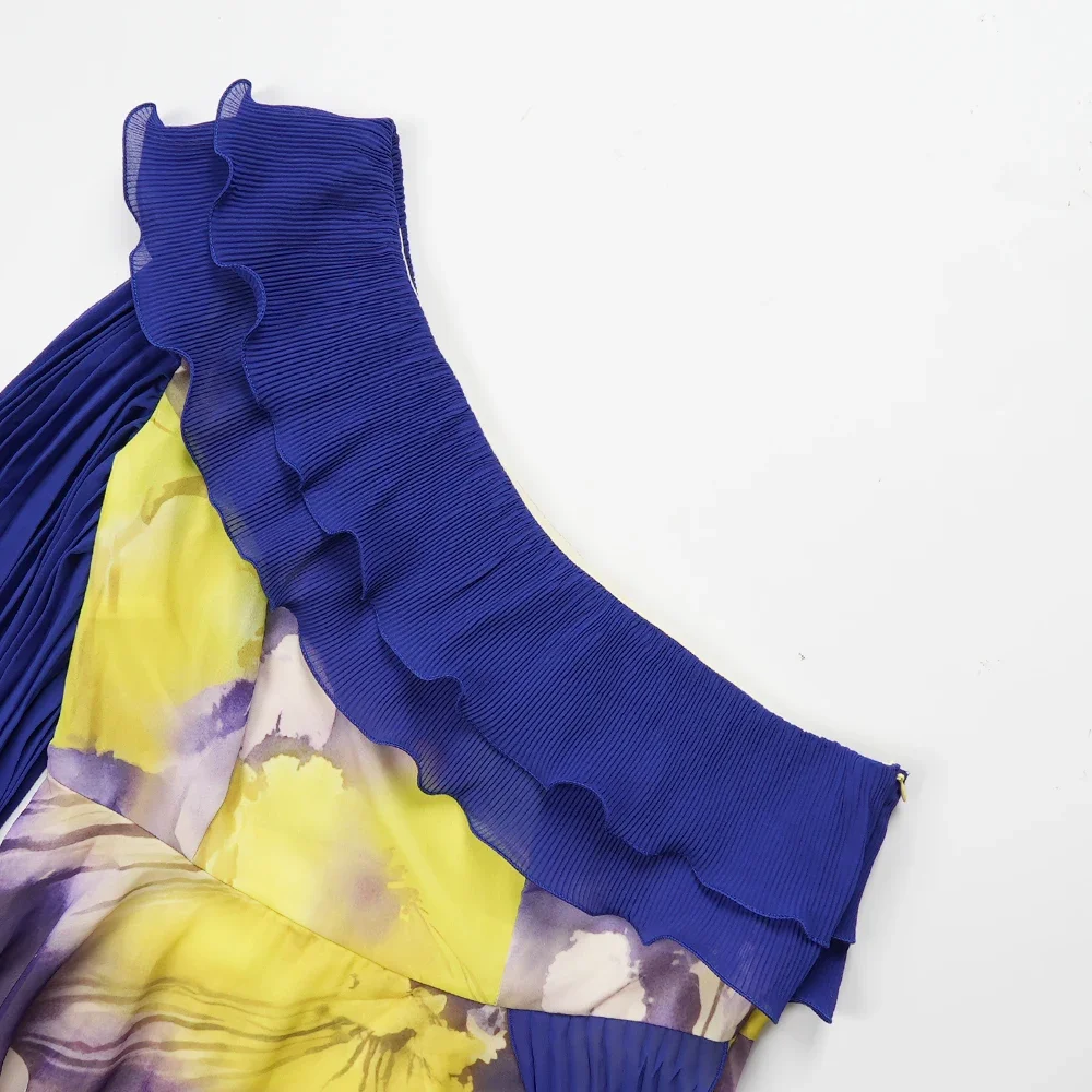 Элегантные африканские платья для женщин, вечернее длинное платье на одно плечо, большие размеры, Турция, мусульманский шифоновый халат макси с принтом, 2025