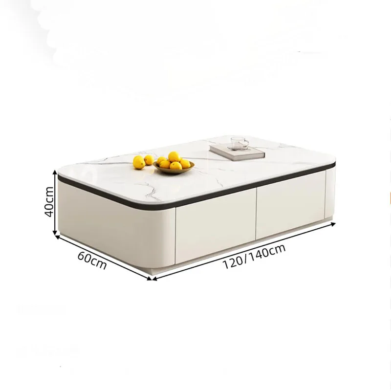 Display European Side Table Modern Luxury Storage Coffee Table Nordic Aesthetic Table Basse De Salon Living Room Furniture