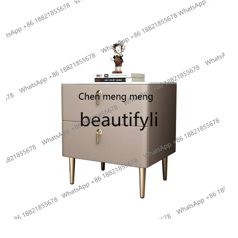 

Bedside table Modern simple all-solid wood bedroom Bedside locker Light luxury small apartment R