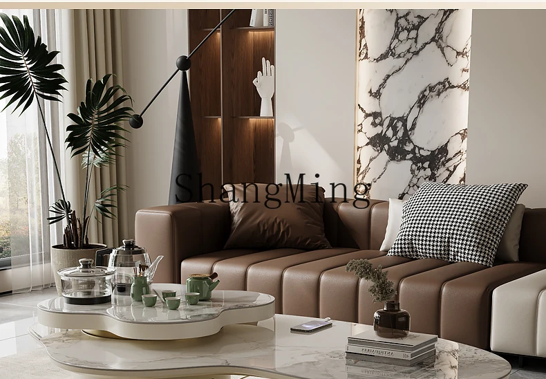 

FG modern rock slab kung fu tea table tea making integrated living room luxury high-end cat nest special-shaped coffee table