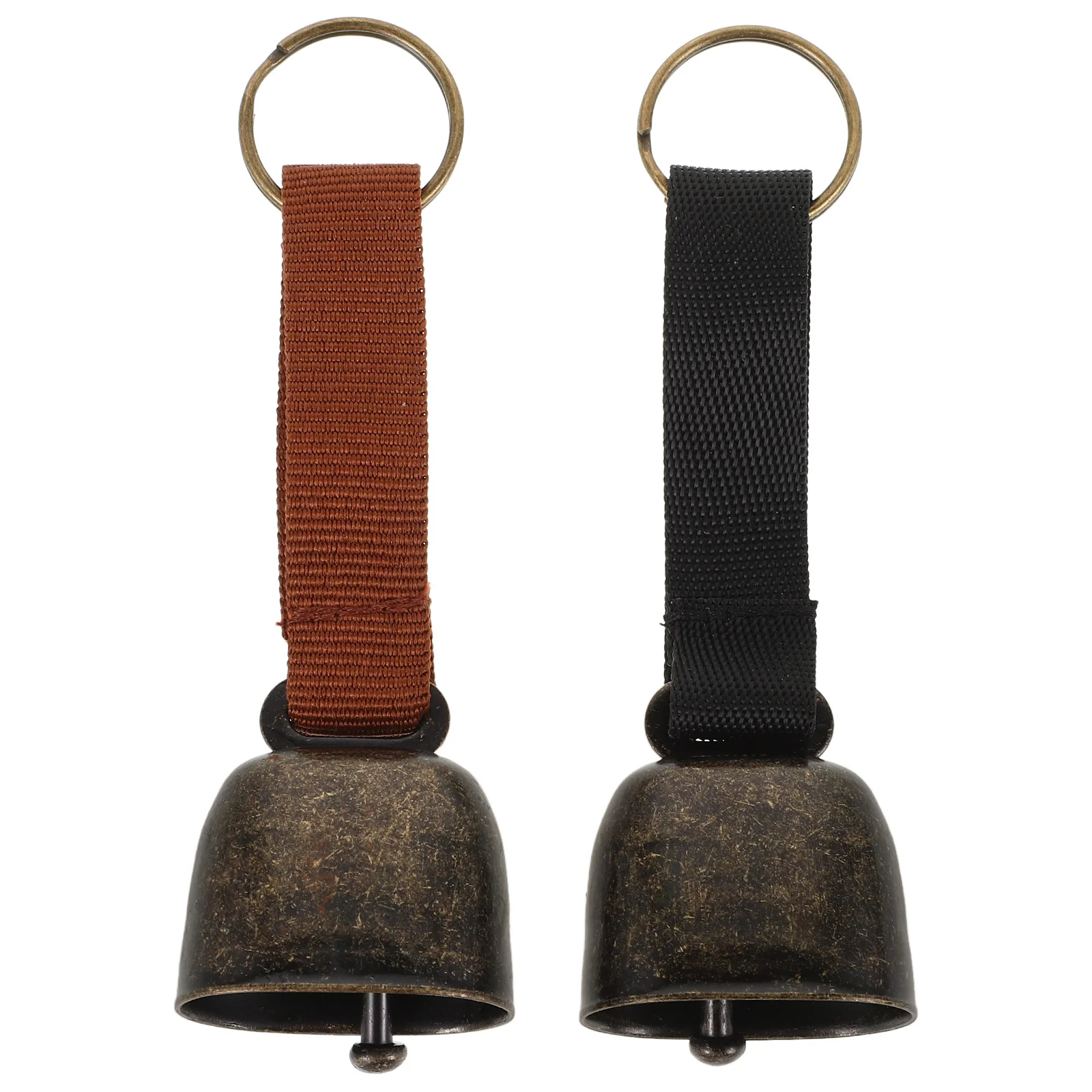 

2Pcs Small Loud Bear Bells Pet Bell Collar Woven Strap Outdoor Hiking Camping Dog Tracker Noise Maker Small Bell for Dog Collar