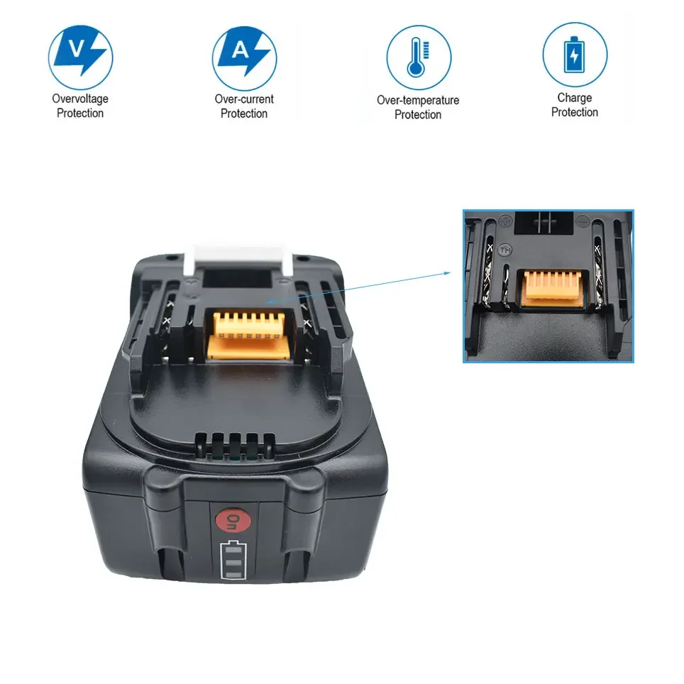 14.4V Makita 6000mAh BL1430 BL1415 BL1440 196875-4 194558-0 195444-8 6.0Ah 14.4V Makita rechargeable battery for LED indicator