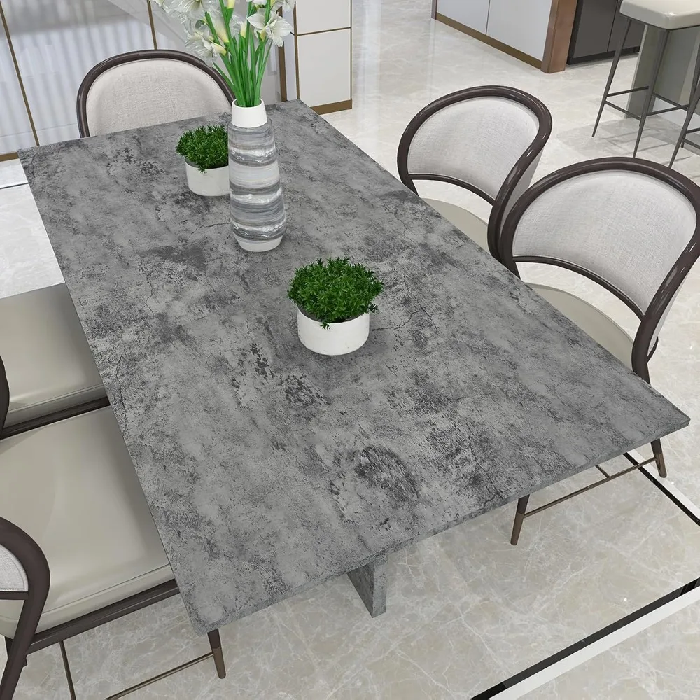 ورق جدران قابل للتقشير واللصق بتقنية الخرسانة الزرقاء الحديثة - ملصقات حائط على طراز الأسمنت الصناعي واسعة للغاية للاستخدام الداخلي الريفي