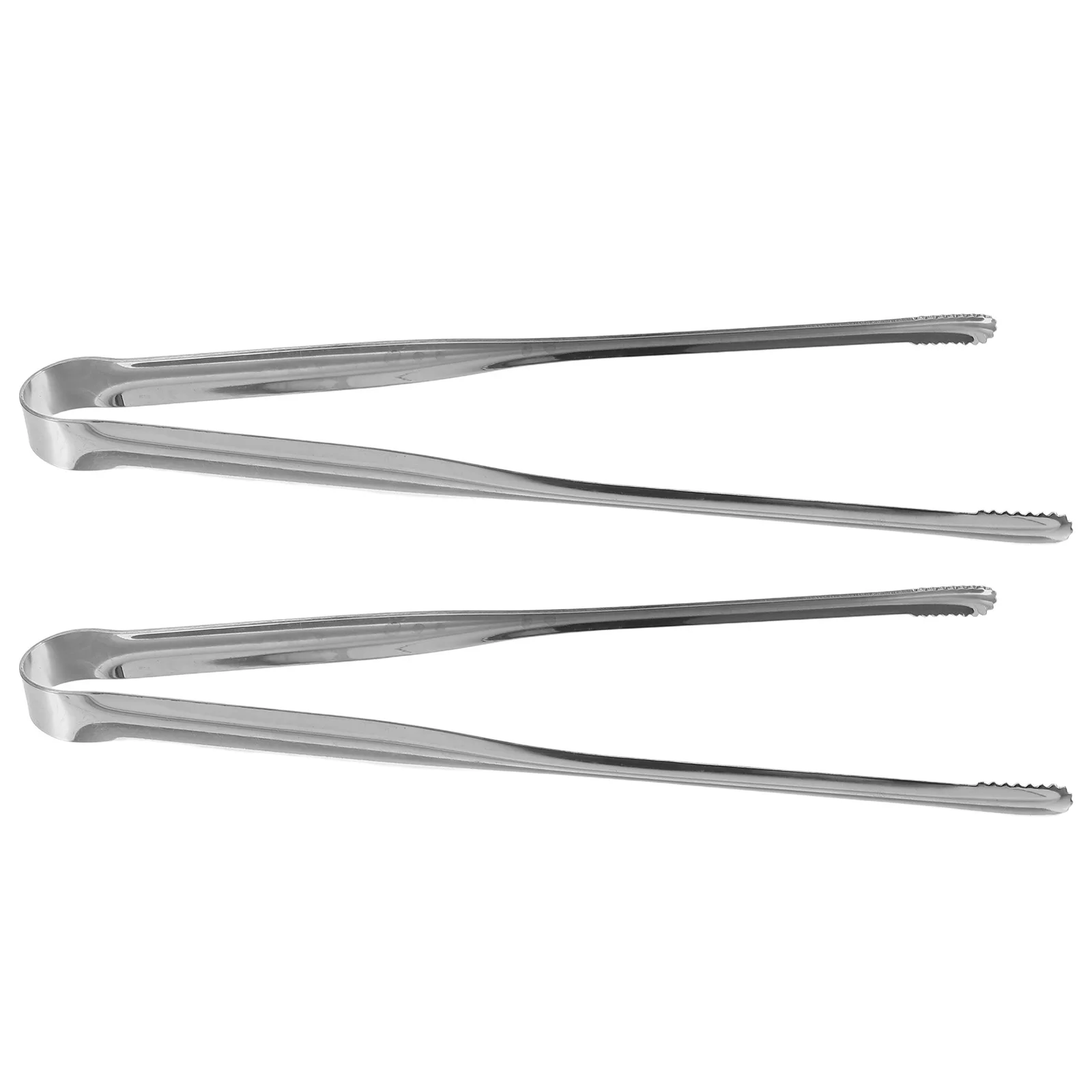 

2Pcs Rust Proof Stainless Steel Food Tongs Japanese Style Steak Gripper Cooking Tools
