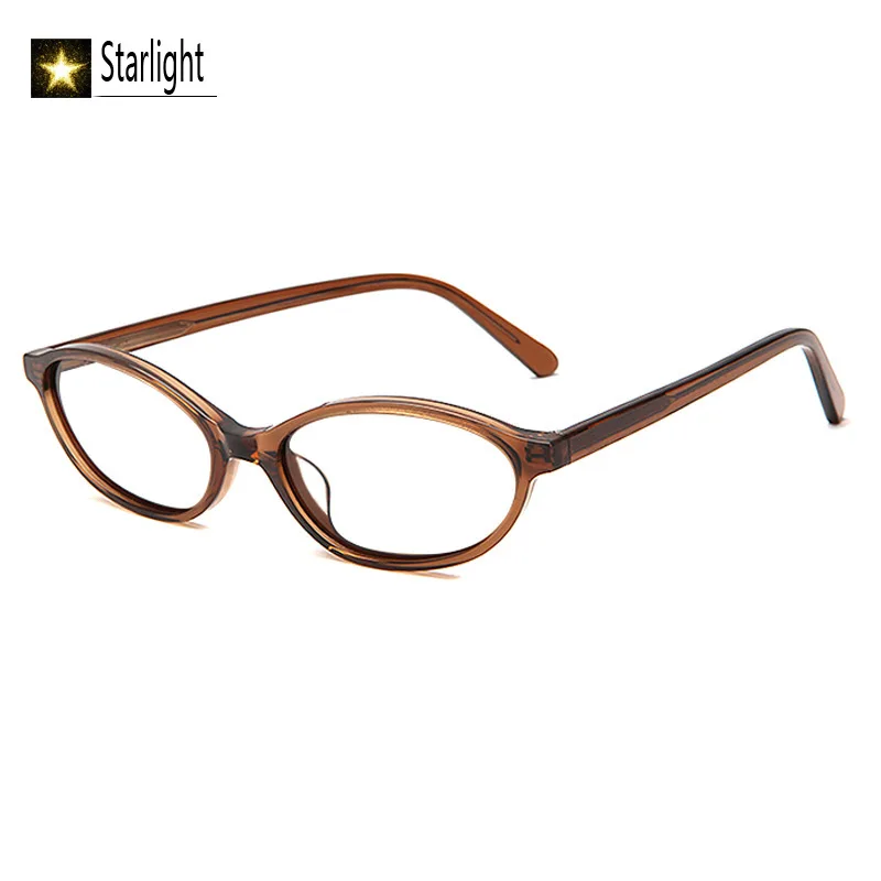 

Ацетатная овальная оправа для очков в виде черепахи, женские очки «кошачий глаз», женские очки для чтения в стиле ретро, оправа для очков для близорукости, оправа по рецепту 145 мм