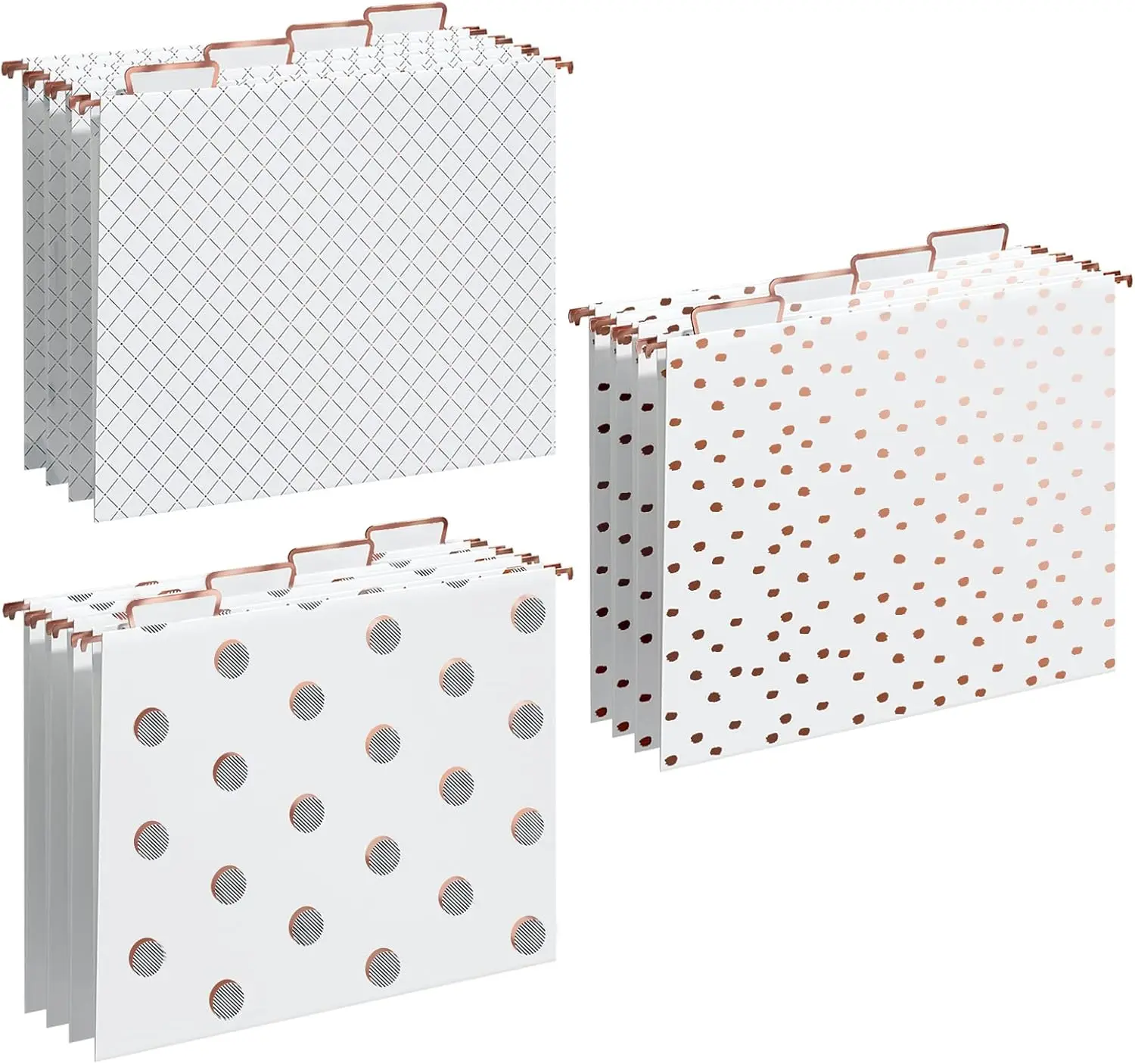 

Папки для документов цвета розового золота, 12 штук, с регулируемыми вкладками и золотым тиснением, для офиса и дома