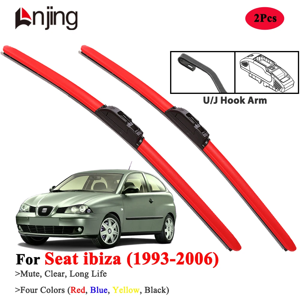 

LNJING Colorful Wiper Blades For Seat Ibiza 6K 6L 1993-2006