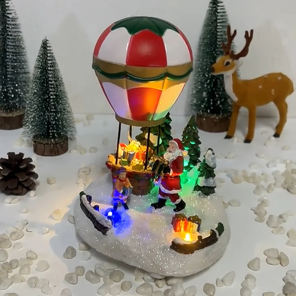 

Music Lighted Christmas Snow Resin Decor Warm Romantic Xmas Table Decorations Holiday Gift Christmas Village