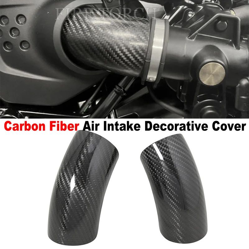 Motorcycle Exhaust Pipe One Accessories For BMW R NINE T R nineT R9T Carbon Fiber Air Intake Decorative Cover Protection Mounted