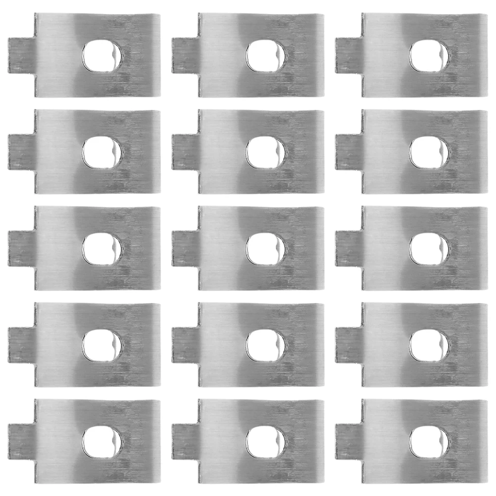 

15 Pcs Partition Holder Shelf Clamp Metal Cabinet Clips Pegs for Shelves Adjustable Freezer Support Holders Kitchen Cupboard