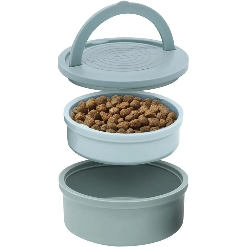 

Набор из 2 портативных мисок для корма и воды для животных с крышкой и ручкой - вкладываемые контейнеры, нескользящее дно, можно использовать в микроволновой печи и посудомоечной машине, BP
