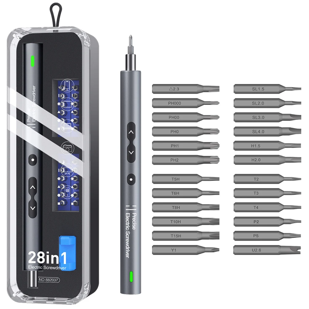 2023 New Upgraded Electrical Precision Screwdriver Set Type-C Rechargeable Pen Kit Wireless Cordless Bit for Xiaomi Phone Repair