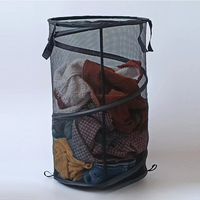Large Oxford Foldable Dirty Cloth Basket Convenient Floor standing Mesh Breathable Handheld Cloth Foldable Storage Basket