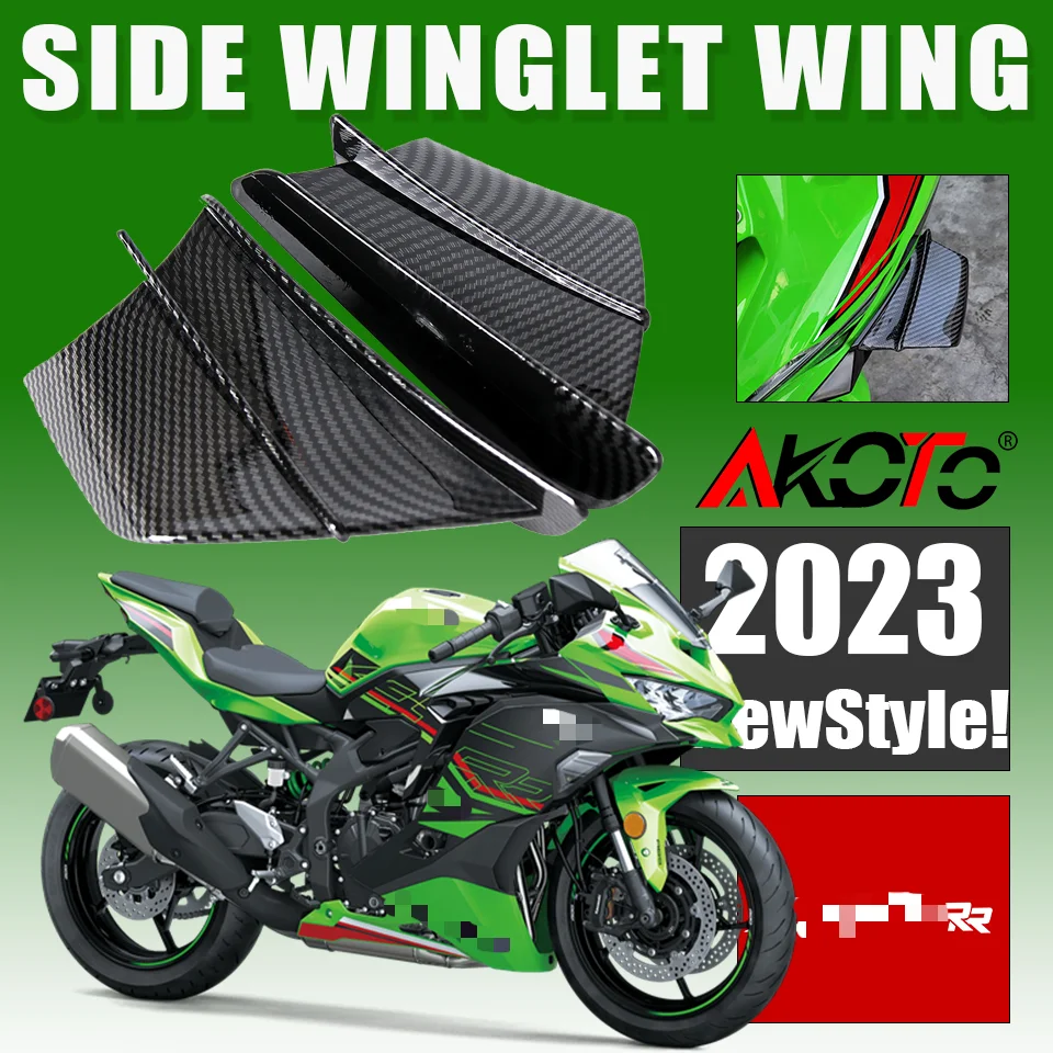 

Motorcycle Side Winglet Wing Kit Spoiler Fairing Aerodynamic Winglets Cover For Kawasaki Ninja ZX4RR ZX-4RR ZX4R ZX25R ZX25RR