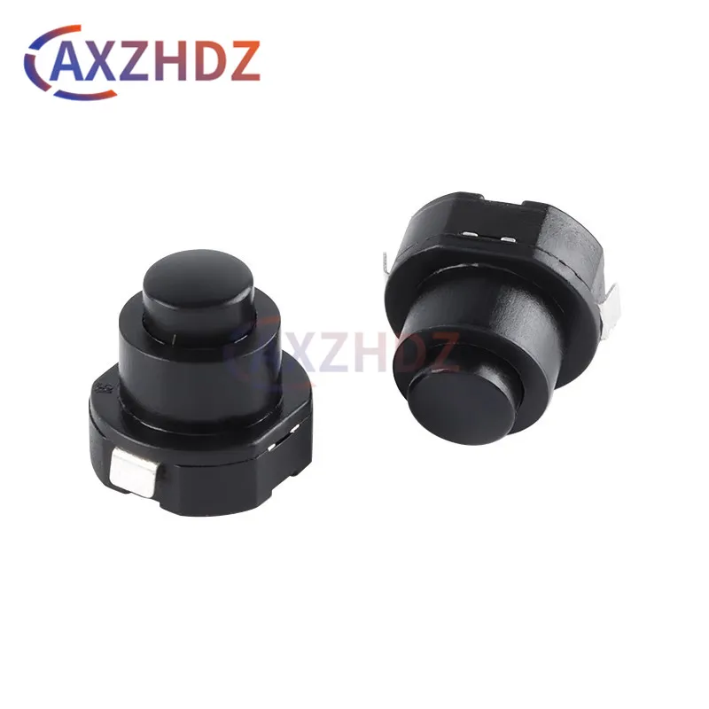 

10PCS 1010X Small Circular Flashlight Switch Power Supply Button Switch KAN-10A Self-Locking Button Push Button Switch ON-OFF