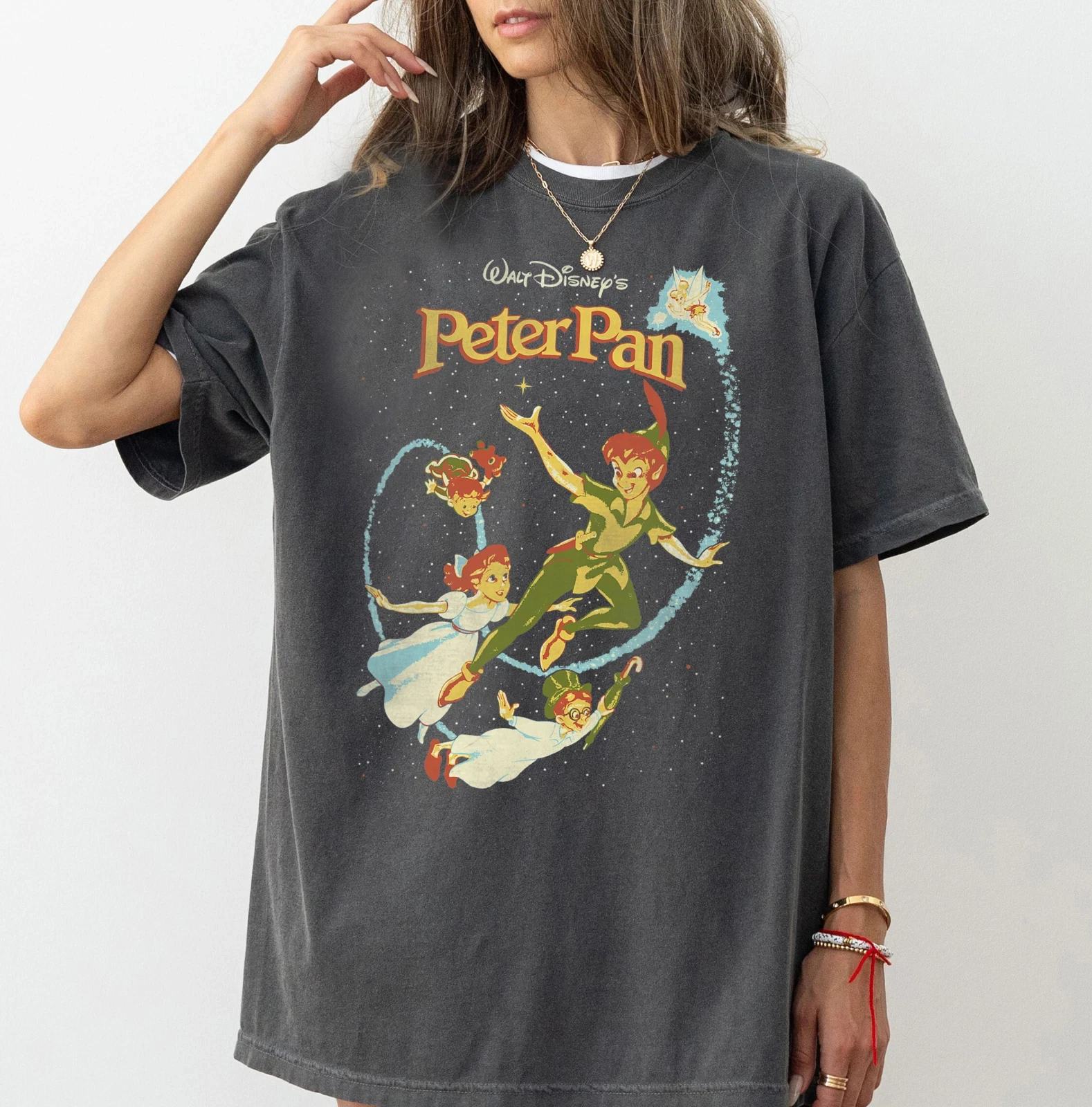 

Футболка унисекс для взрослых и детей Disney «Дорогой полет» в винтажном стиле, хлопковая модная уличная футболка, топ y2k