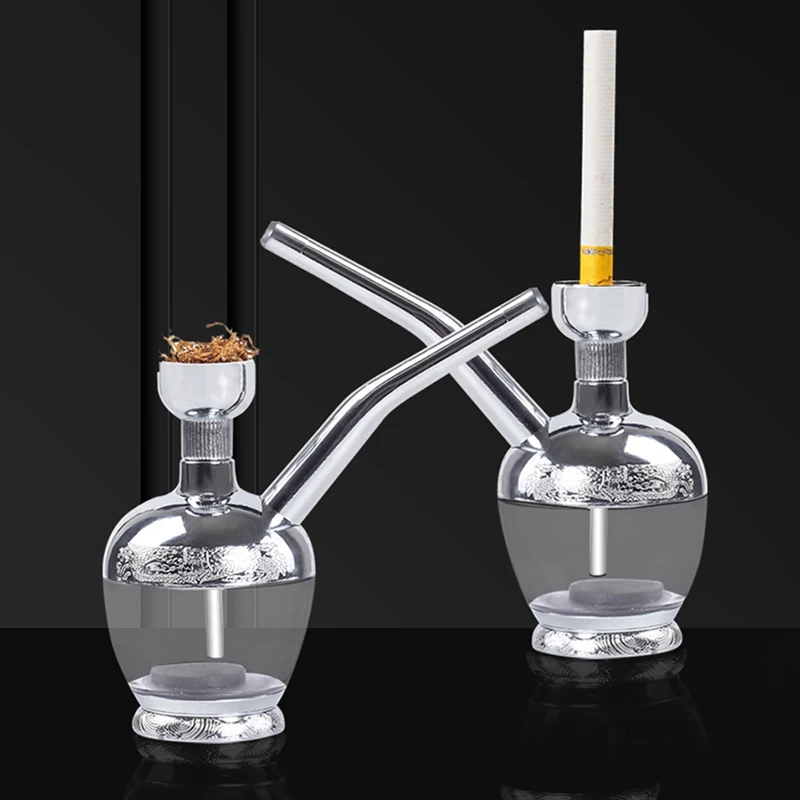 

Microfilter water Smoking Pipe For 8mm cut tobacco Healthy Smoke filter Pipe Portable Reduce Tar Cigarette Holder Gift for Men