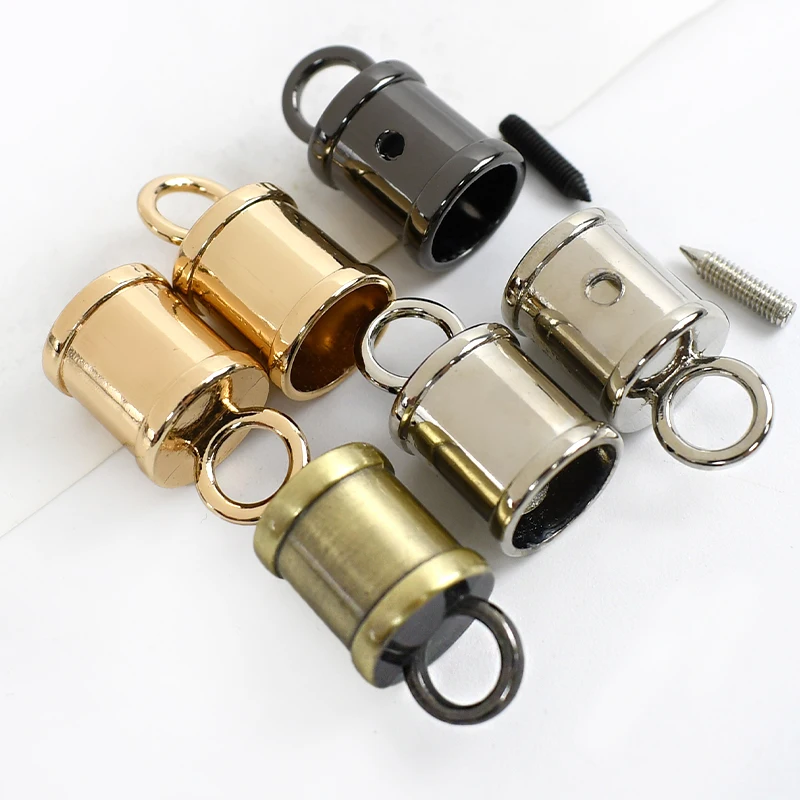 5/10/20Pcs 10*23mm Metal Tassel End Caps with Screw Loop for Handbag Purse Bag Charm Cord DIY Leather Craft Hardware Accessories