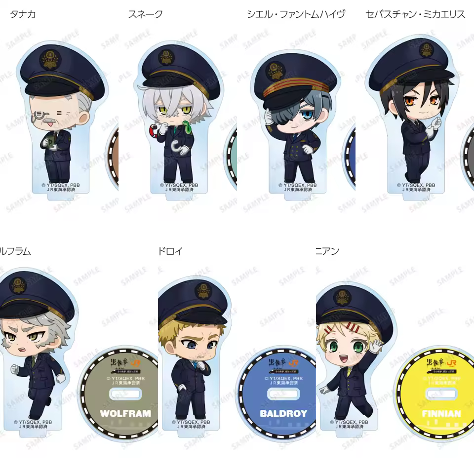 10cm Anime Black Butler Acrylic Stand Keychain Cosplay Charm Characters Ornament Accesorios Goods Collection Birthday Fans Gifts