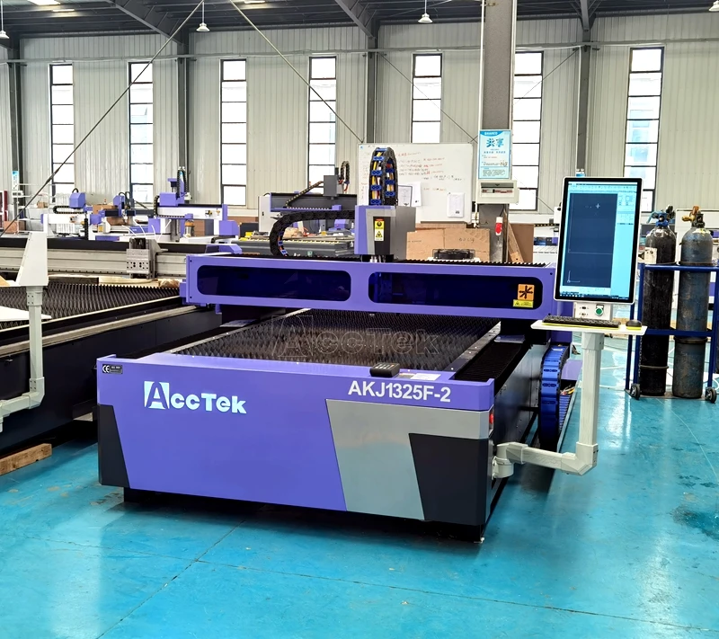 Two Heads Metal Cutting Fiber Laser Cutter Machine 1kw 2kw 3kw With Co2 Laser Head Cutting Wood Mdf Acrylic