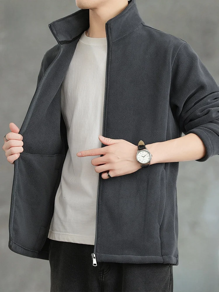 

PaulFrank Monkey Hooded Fce Jaet Men's Casual Stand Collar Spring New Sle Polyester Fiber Long Sve Zipper Coat