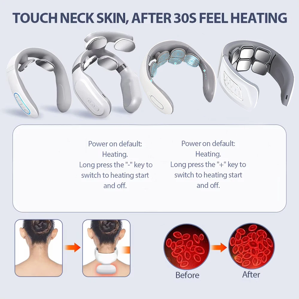 Neck Massager showing ergonomic design and portability