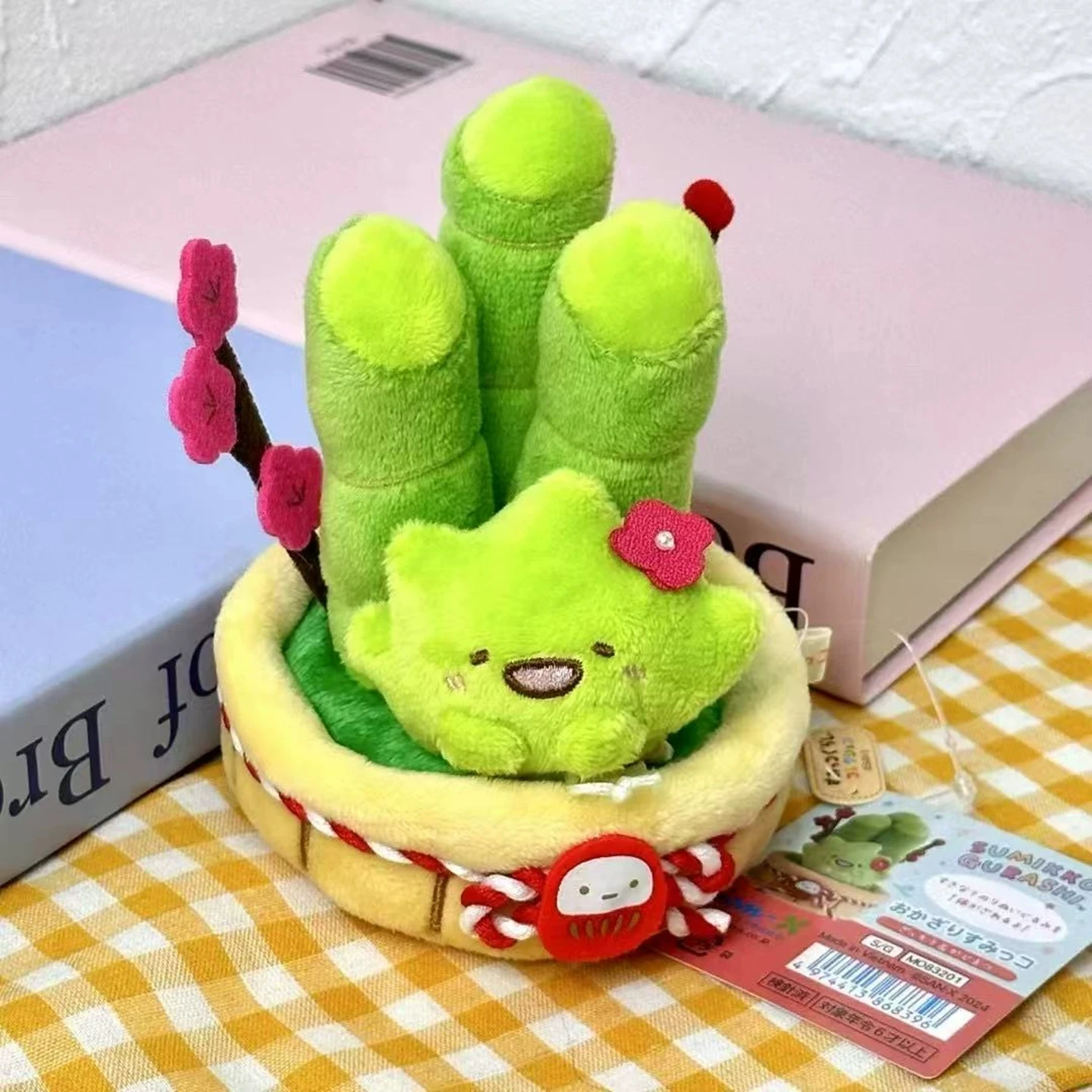Niedlicher Sumikkogurashi Plüsch-Schlüsselanhänger, Topfpflanze, Gemüse, Kawaii, AppleToast, weich gefüllt, Brokkoli-Schlüsselanhänger, Zubehör, Geschenke – Detail 2
