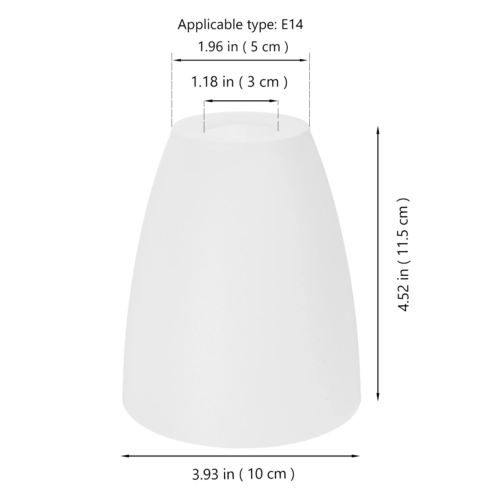 3 قطعة البلاستيك شقة الفم E14 الأبيض 30 مللي متر أباجورة الوسطى لمصابيح مكتب ثقب غرفة نوم غرفة المعيشة غطاء الإضاءة