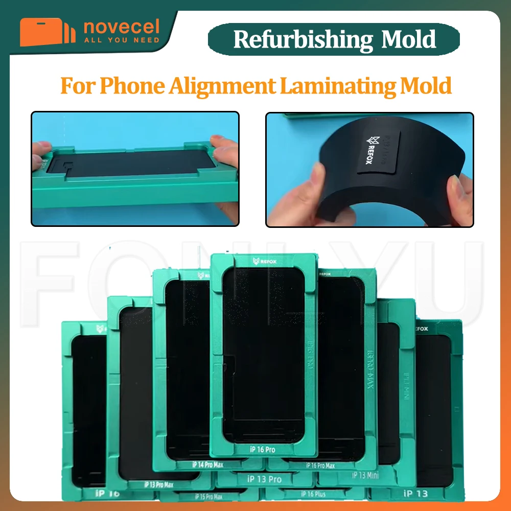 

Refox Refurbishing Alignment Laminating Mold Position Fitting for iPhone 16 15 14 13 Pro max 2 in 1 LCD Screen OCA Repair Tool