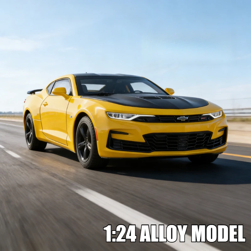 

1:24 2023, имитация спортивного автомобиля Camaro, модель из сплава, литой под давлением металлические игрушки, хобби, коллекционные украшения, подарки
