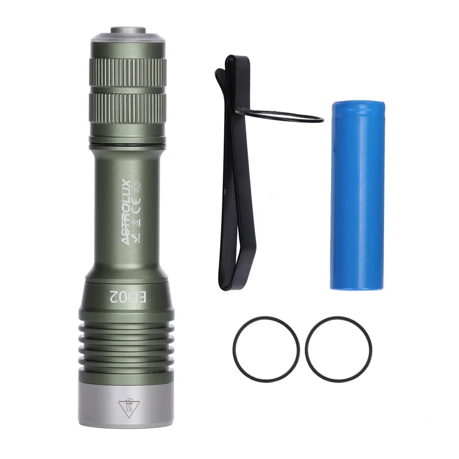 Astrolux ED02 780LM EDC Keychain Flashlight 365nm UV LEDs 410M Throw Type-C Rechargeable 14500 Battery Waterproof Mini LED Torch