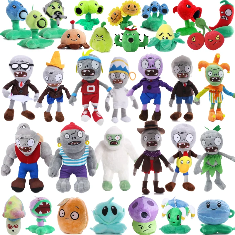 Plants Vs Zombies Plush Toys Sunflower Cherry Bomb Zombie Yeti Peashooter Potato Mine Chomper Gargantuar Chrismas Gifts For Kids