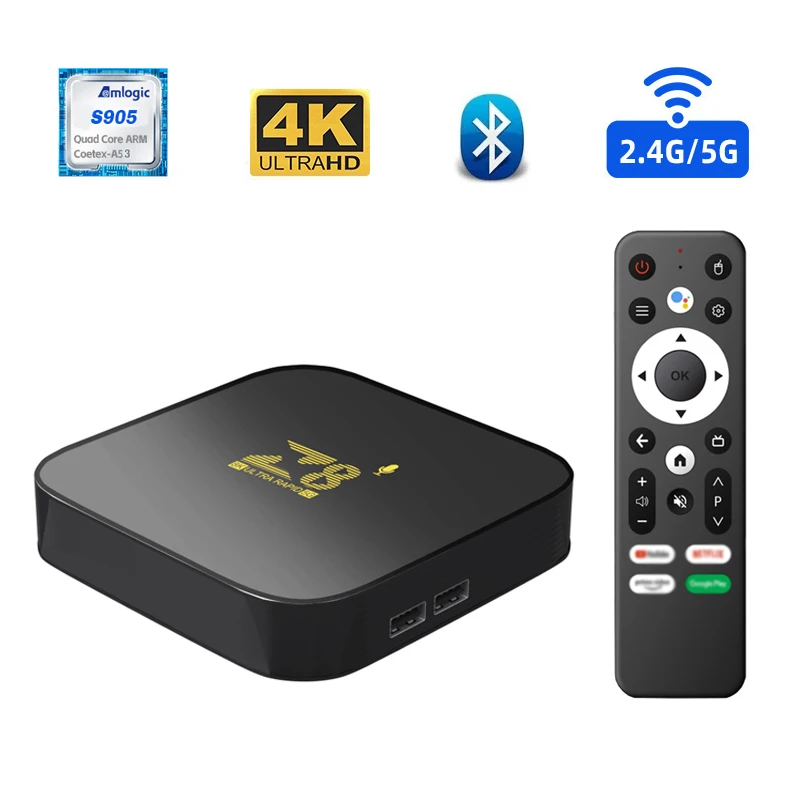 Z8 TV Box Voice remote control BT 4.1 HDMI2.0 4K HD Set-Top Box Dual WiFi 4G 5G Amlogic S905 Quad Core Cortex A53 Android TV