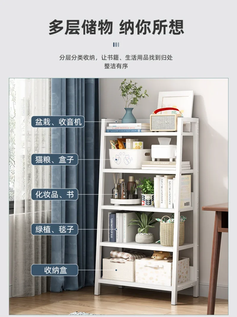 Ladder Display Bookcase White Nordic Organizer Modern Bookshelf Storage Kitchen Estanteria Habitacion Cute Furniture Livingroom