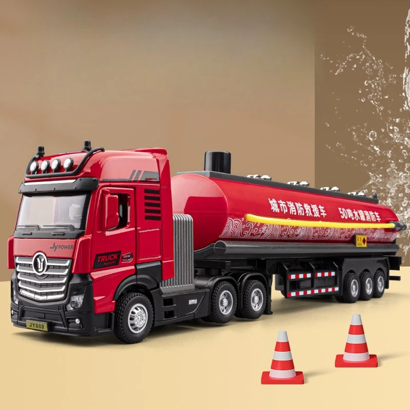 

1:50 трактор, резервуар для воды, пожарная машина, имитация трактора из сплава, строительная машина, может распыление воды, игрушечная машина, оптовая продажа